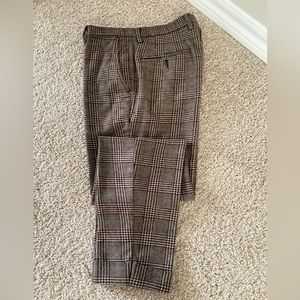 Plaid brown pants